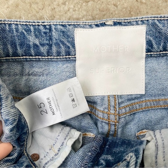 mother superior - the swooner rascal ankle jean high-rise crop acid wash - Picture 8 of 10